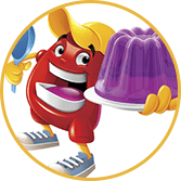 Mascote da marca Gelatina Royal - Ag�ncia T�ngelo