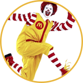 Mascote da marca McDonalds - Ag�ncia T�ngelo