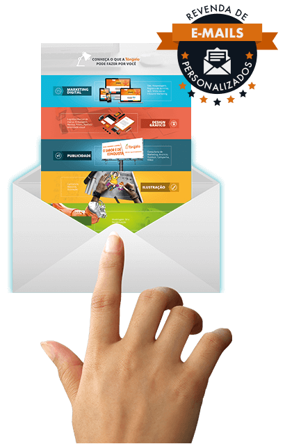 Email Personalizado sendo clicado por m�o - Ag�ncia T�ngelo